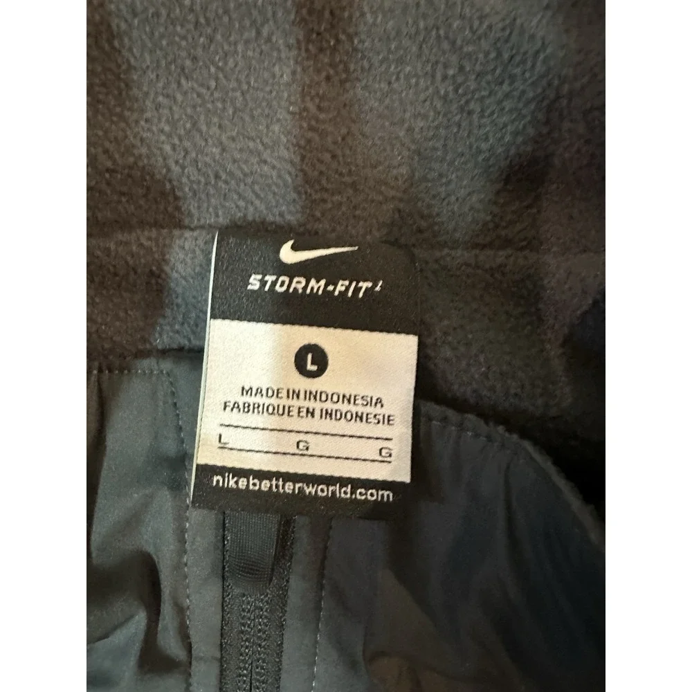 Nike Storm Fit Jacket Mens Black Golf Performance Full Zip Rain Size L